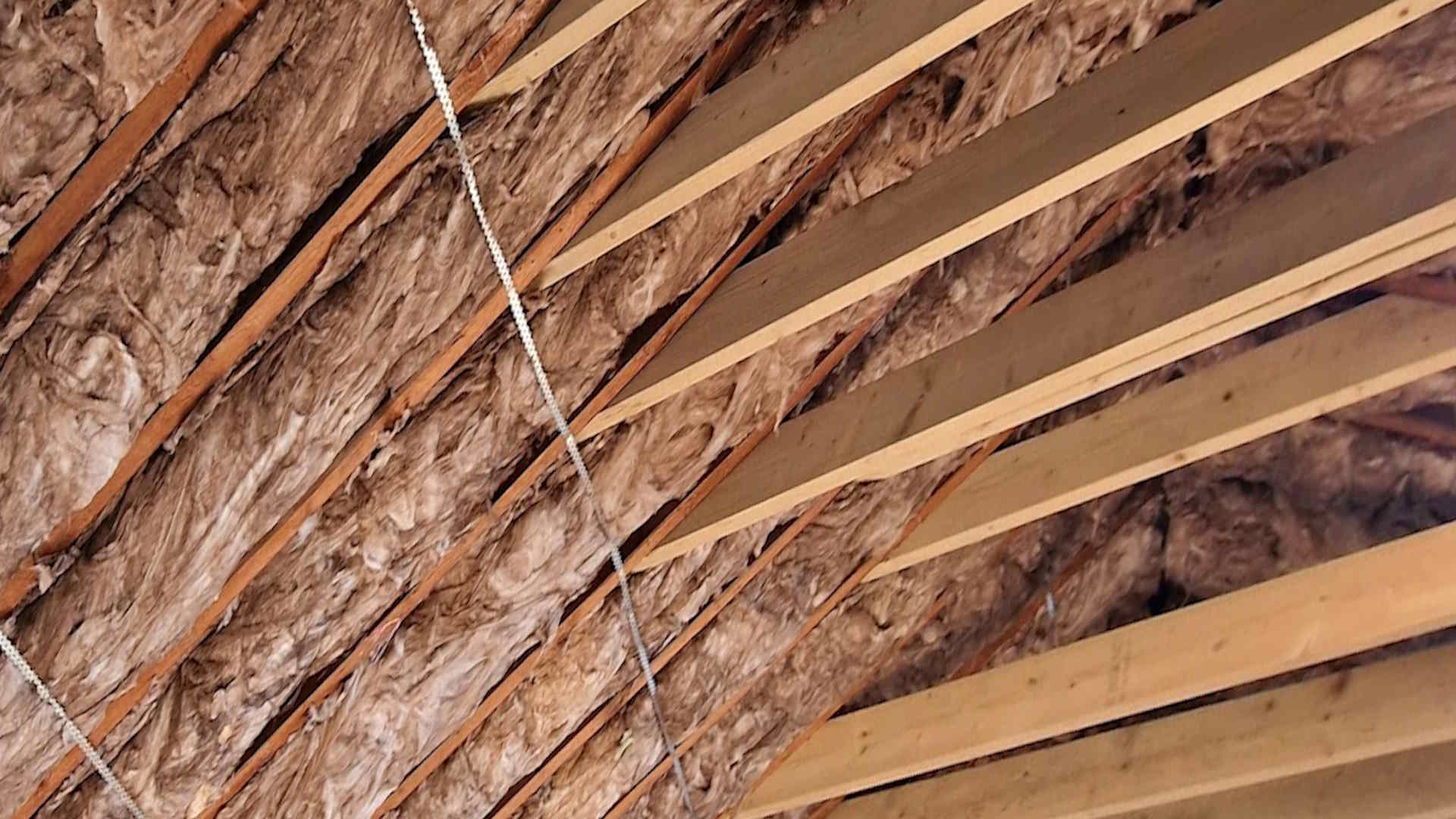 Finished ceiling loft strapping